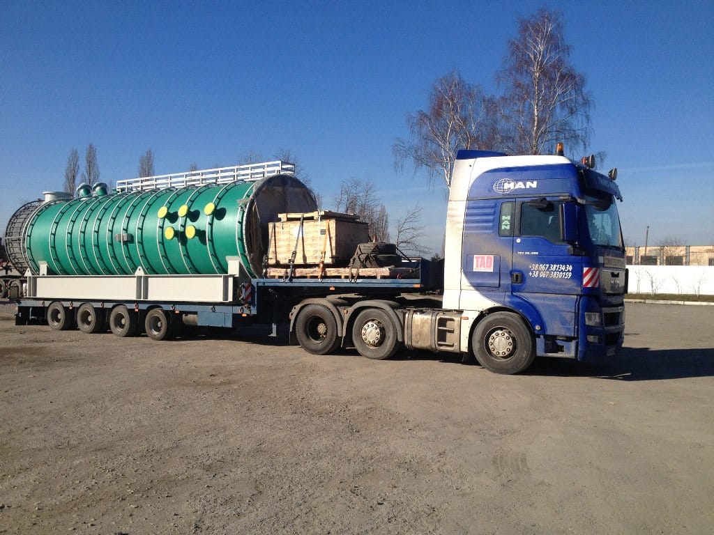 Перевозка емкостей для элеватора Одесса