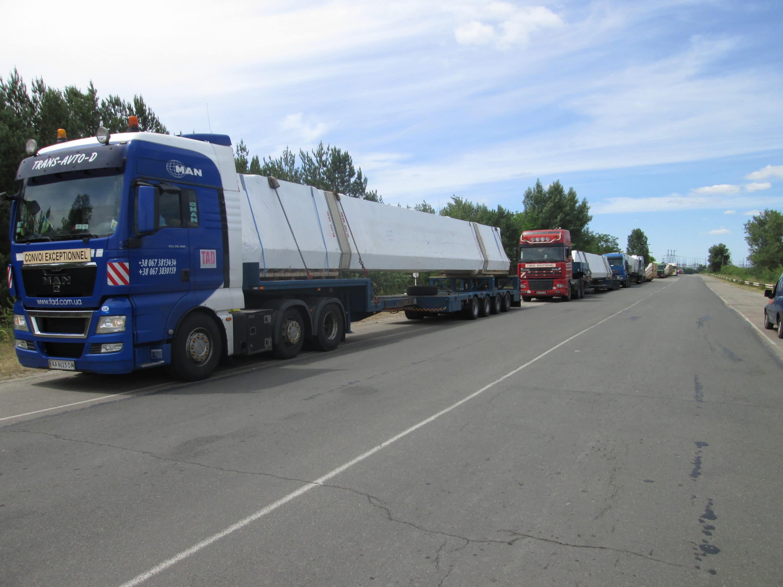 Oversized transport of industrial equipment