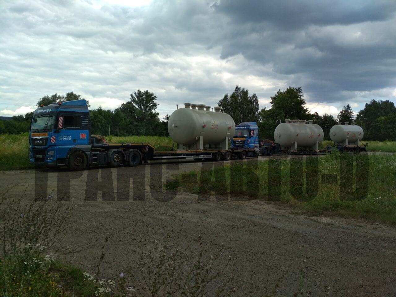 Перевозка емкостей большого давления