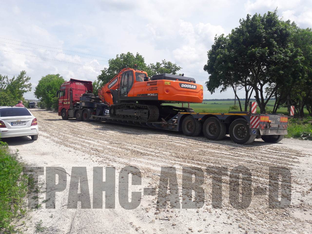 Перевозка экскаватора Doosan по Украине - 2