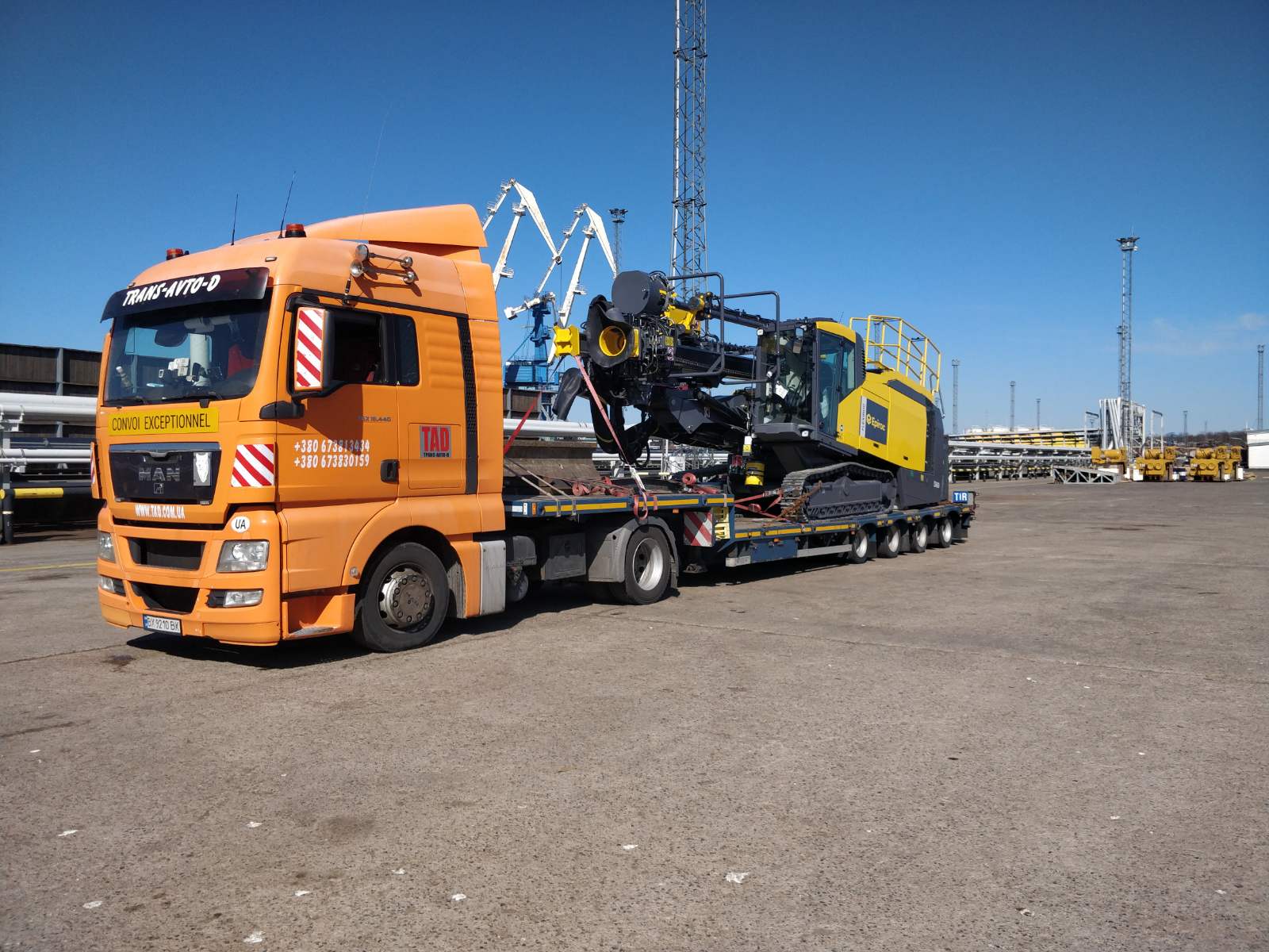 Transportation of industrial equipment