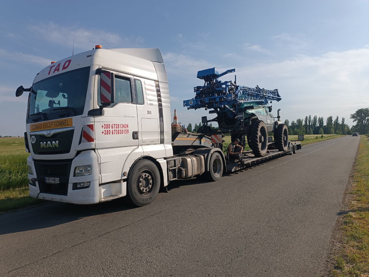 Перевозка опрыскивателя BERTHOUD