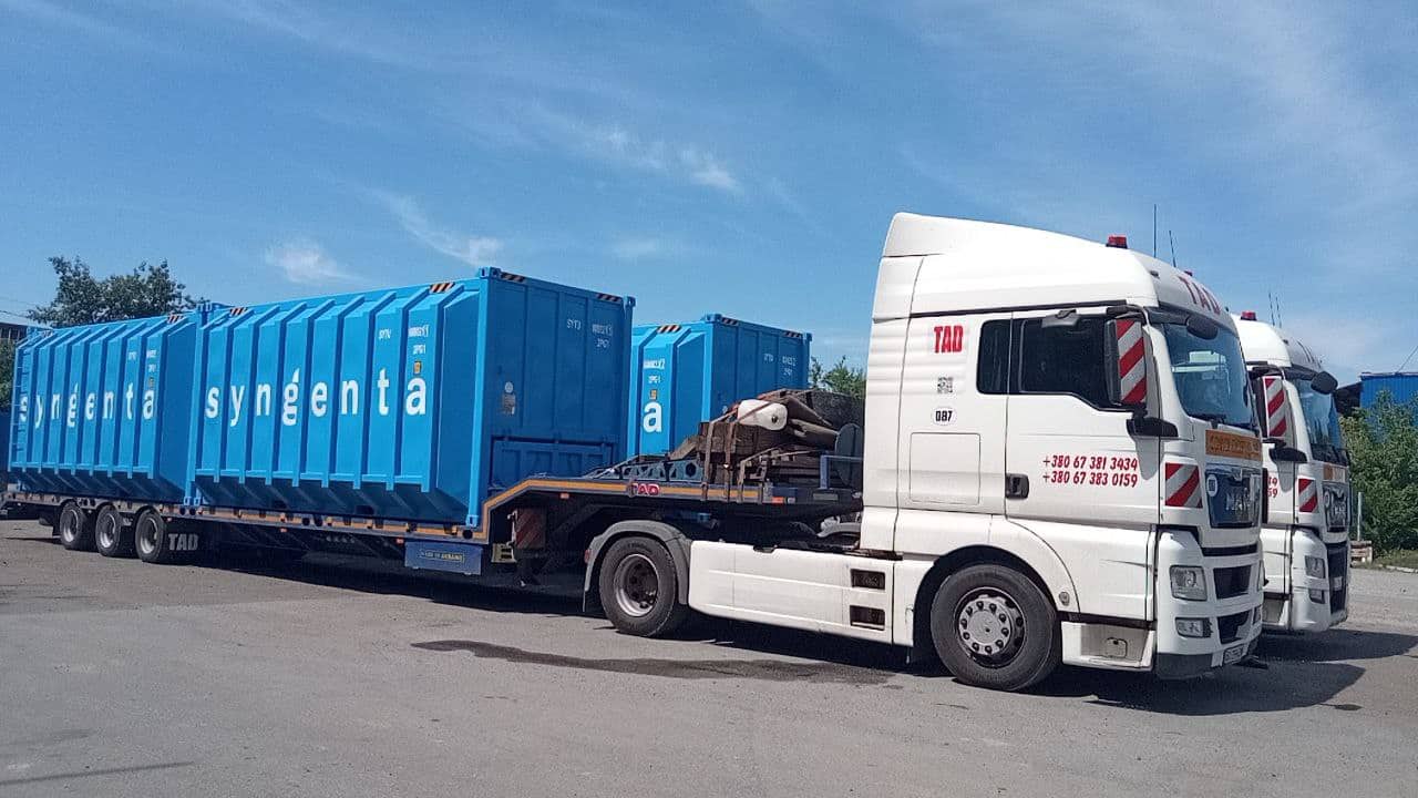 Oversized transportation of industrial containers