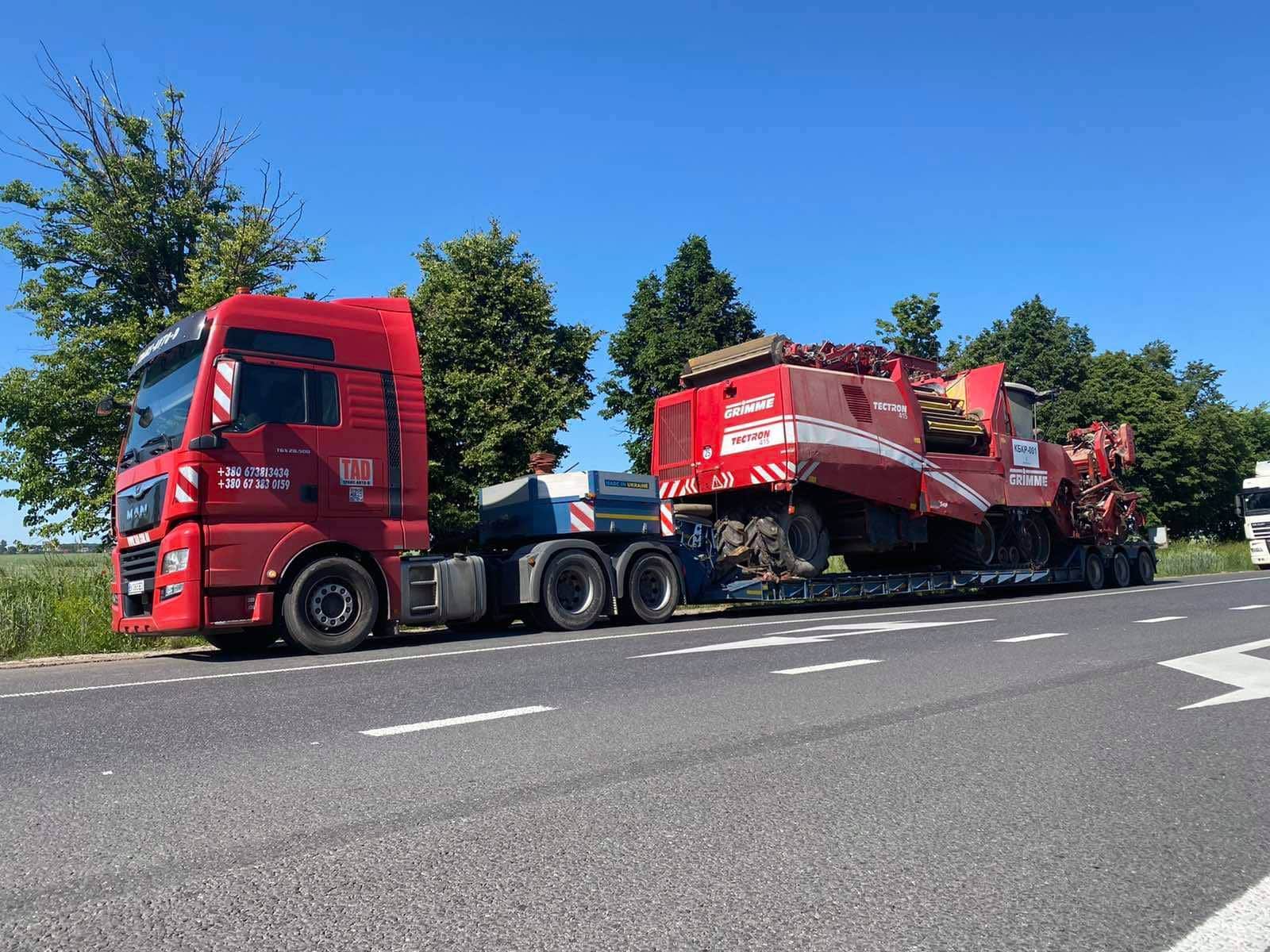 Перевозка комбайна Гримме