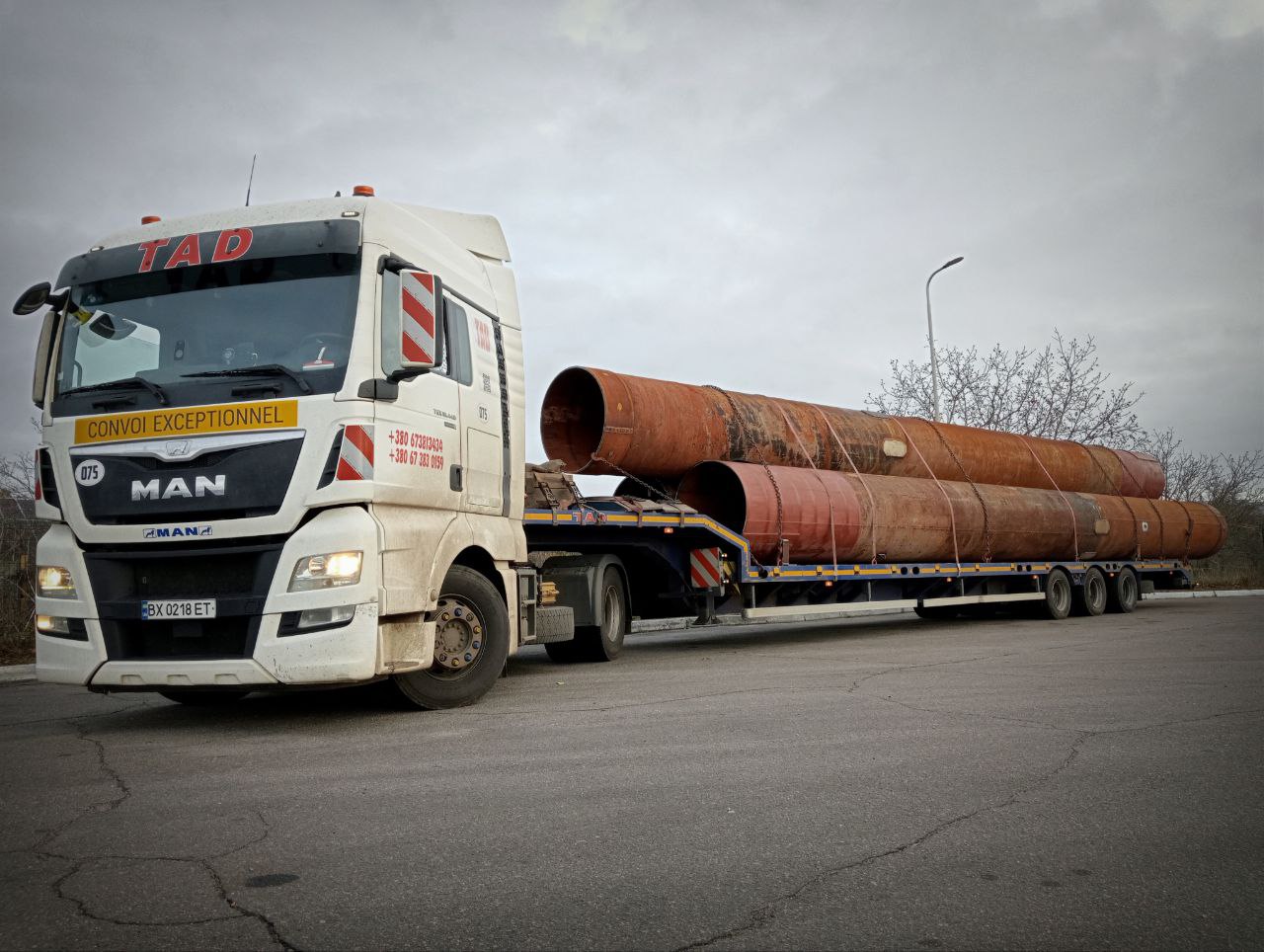 Перевозка длинномерных труб