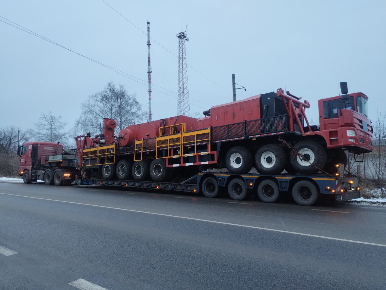 Transportation of industrial machines